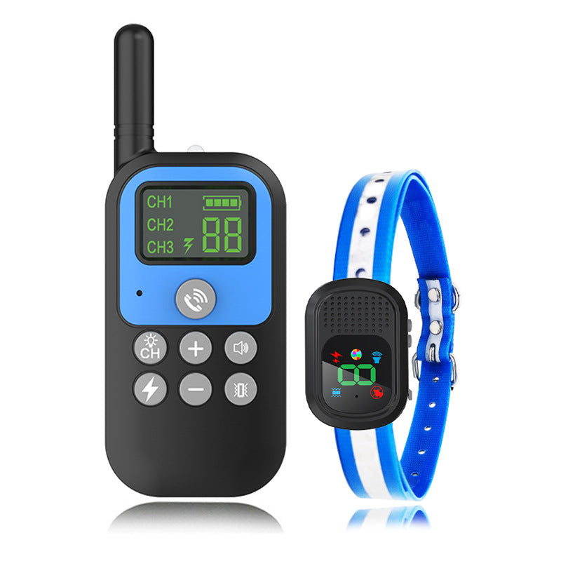 Pet Trainer Intelligence Dog Bark-stop Collar With Remote Control