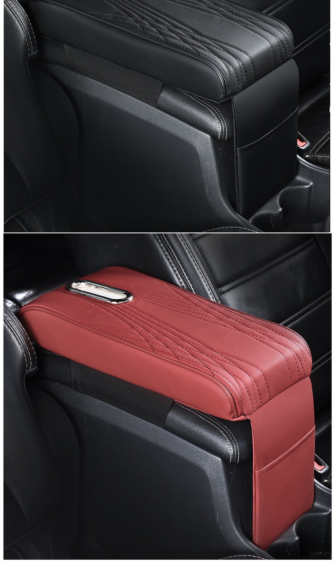 Automobile Car Armrest Box Cover Flap Tissue Buggy Bag