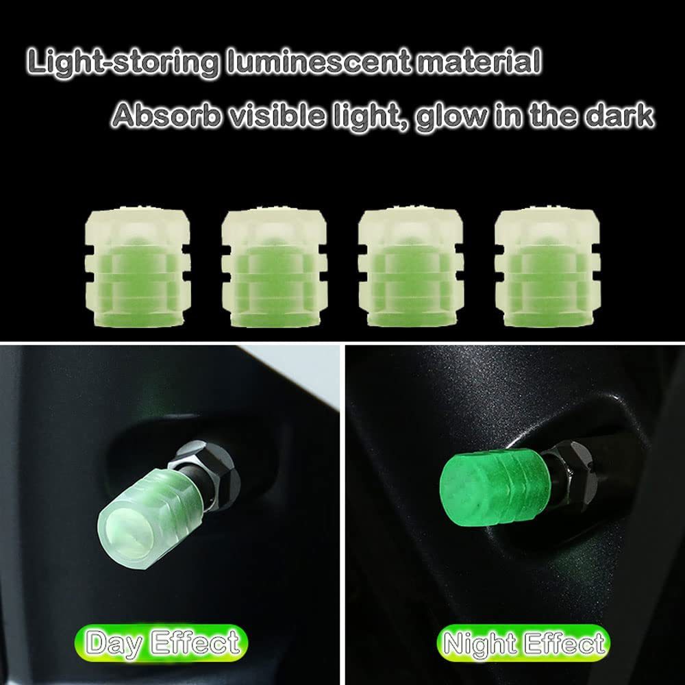 Tire Luminous Valve Cap Highlight Split