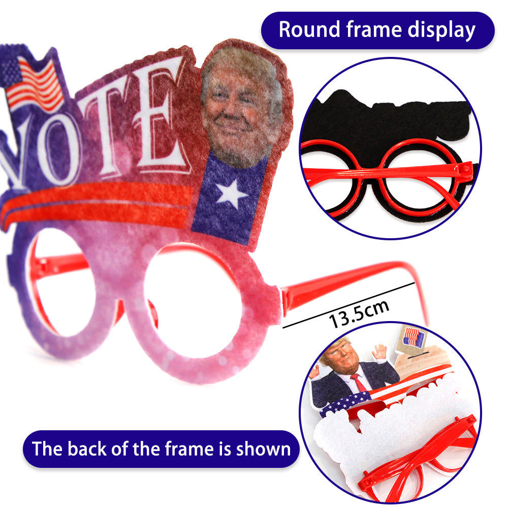 US Election Decorations Trump Glasses Presidential Election Souvenir