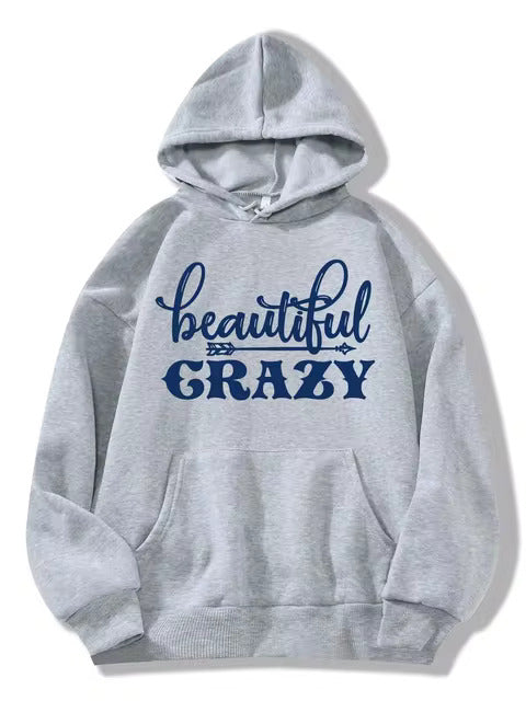 Beautiful Crazy Letter Printing Female Sweatshirt Harajuku All-Match Hoody S-Xxl