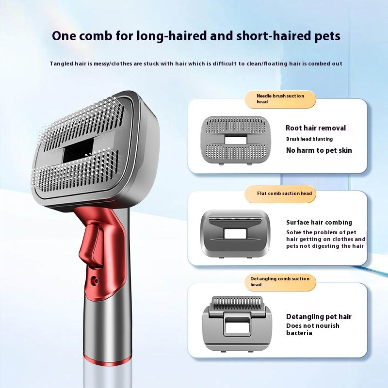 Pet Dog Hair Trimmer Grooming Kit with Hair Suction Head, Comb, and Trimmer for Dogs and Cats.