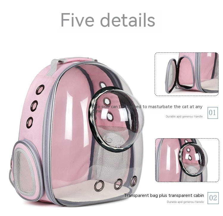 Transparent Panoramic Space Capsule Cat Bag