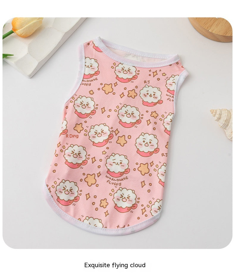 Printed Cartoon Cute Puppy's Vest Clothes