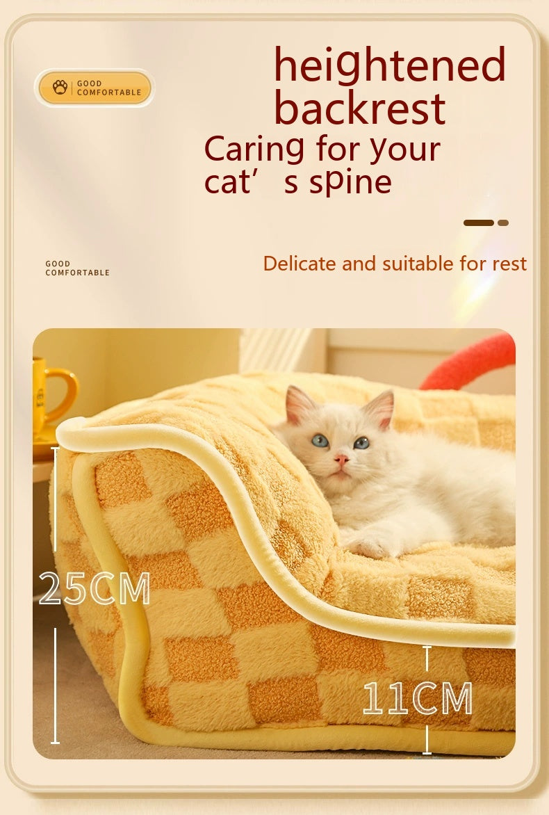 Cat Nest Bed Winter Warm Pet Bed Removable And Washable