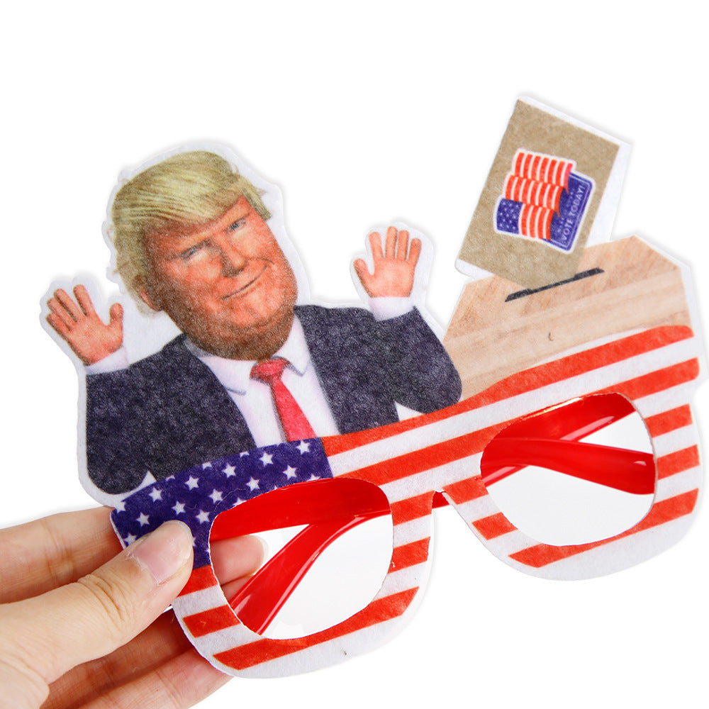 US Election Decorations Trump Glasses Presidential Election Souvenir