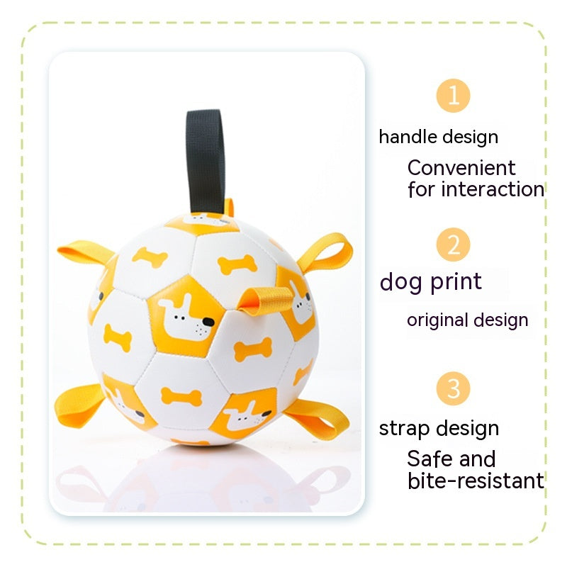 Dog Interactive Ball Toys Pet Sporty Bite Chew Teething Ball With Cute Printing