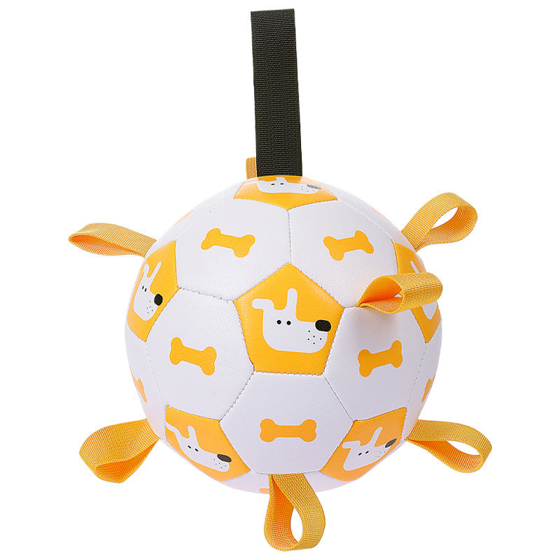 Dog Interactive Ball Toys Pet Sporty Bite Chew Teething Ball With Cute Printing