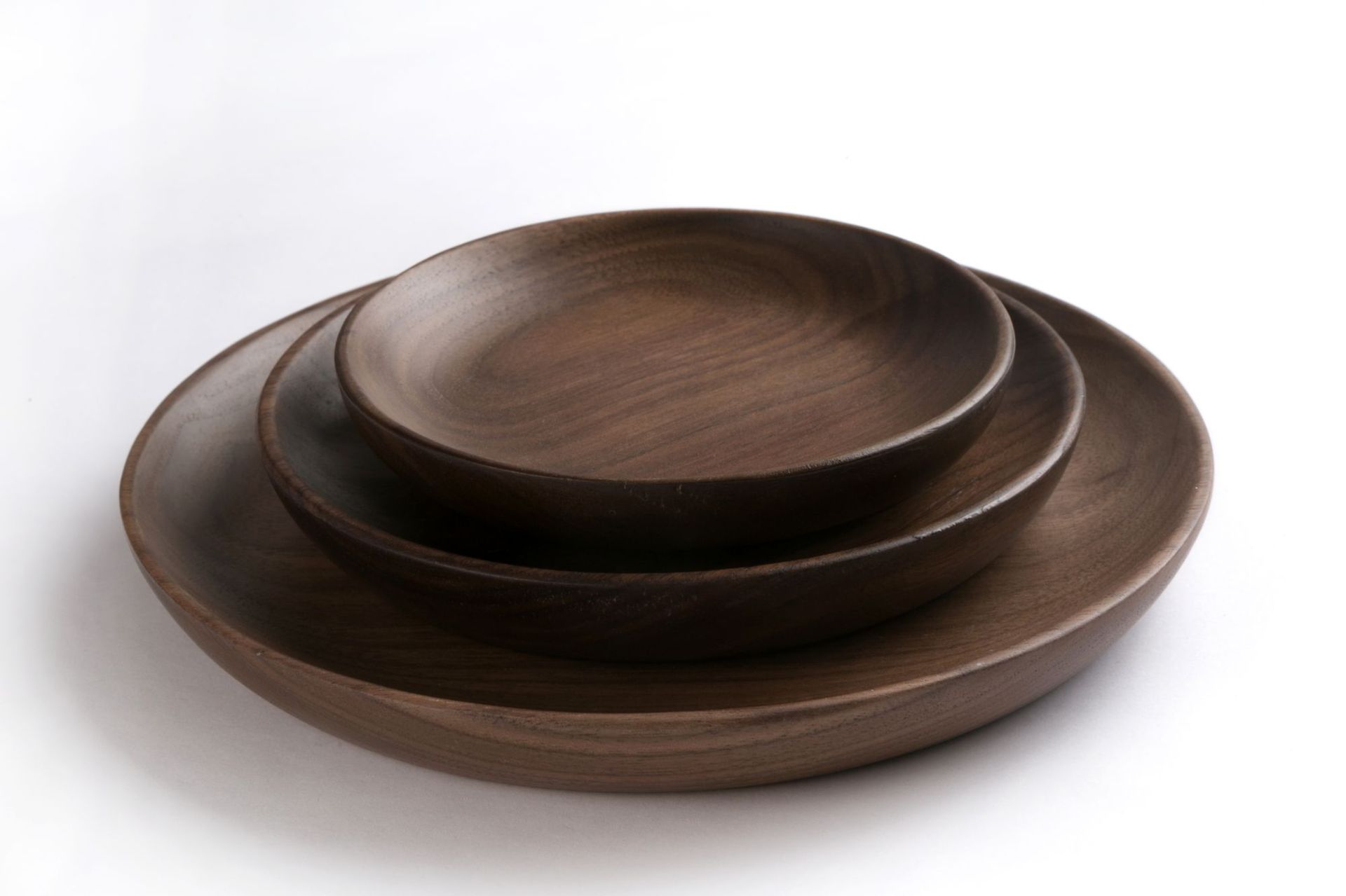 Black Walnut Round Fruit Plate