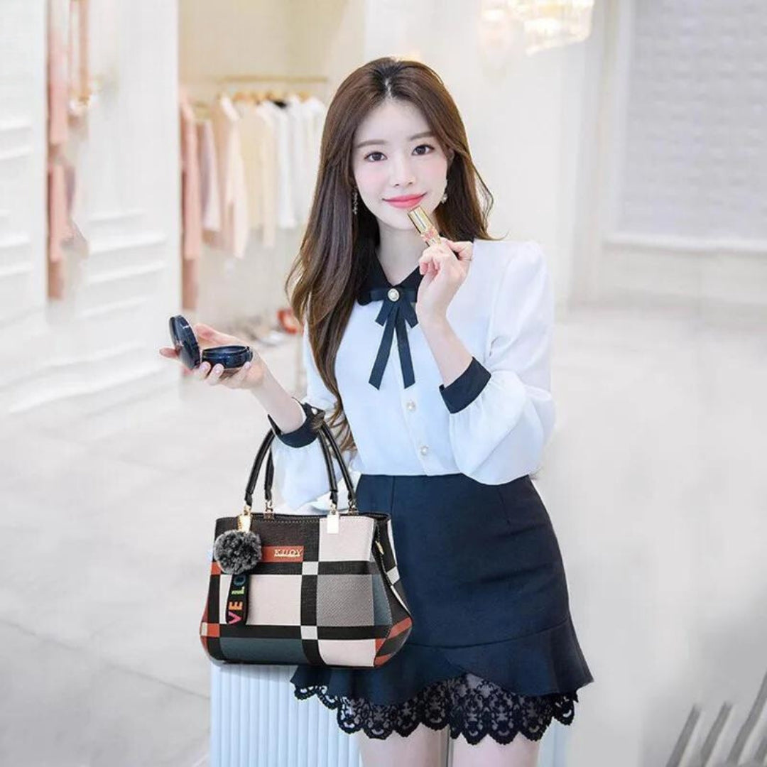 Luxury Handbag Women Stitching Wild Messenger Bags Designer Brand Plaid Shoulder Bag Female Ladies Totes