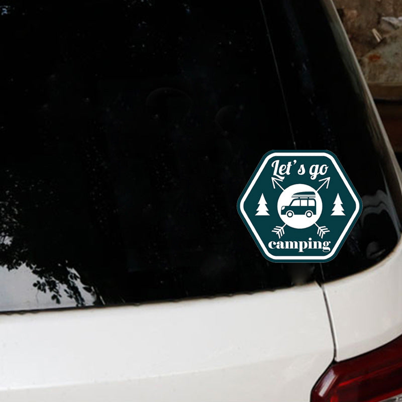 Camping Funny Car Sticker Cartoon Creative Motorcycle Refrigerator Skateboard