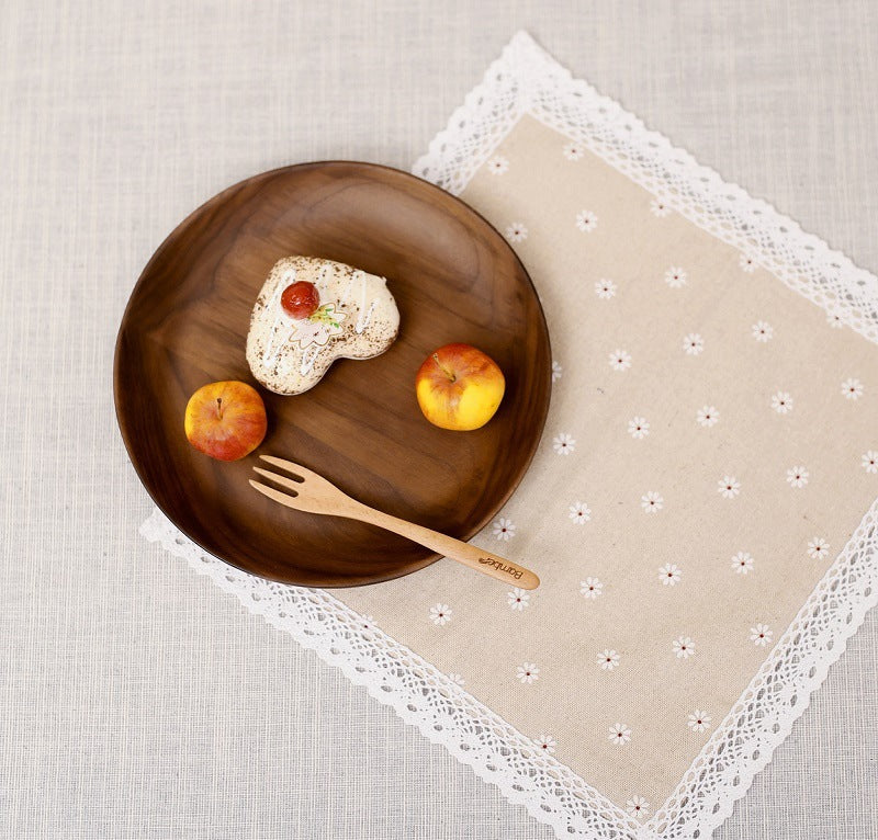 Black Walnut Round Fruit Plate