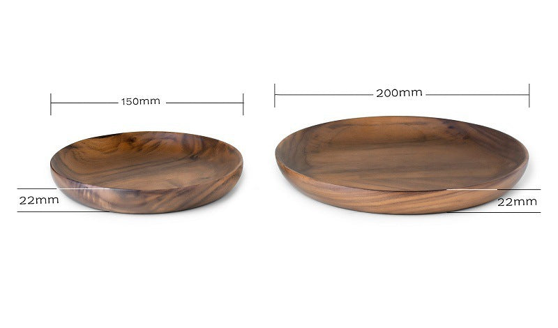 Black Walnut Round Fruit Plate