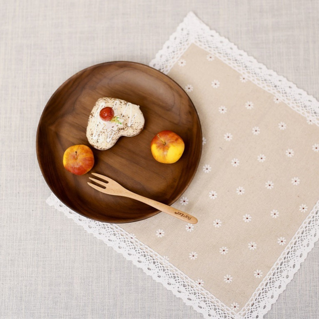 Black Walnut Round Fruit Plate