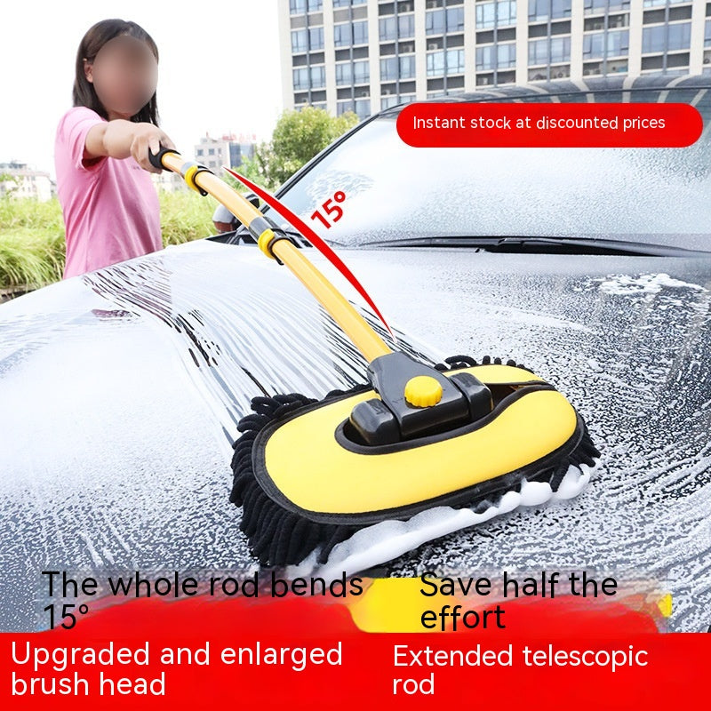 Telescopic Curved Rod Multi-function Car Cleaning Brush Dust Remove Brush Tool