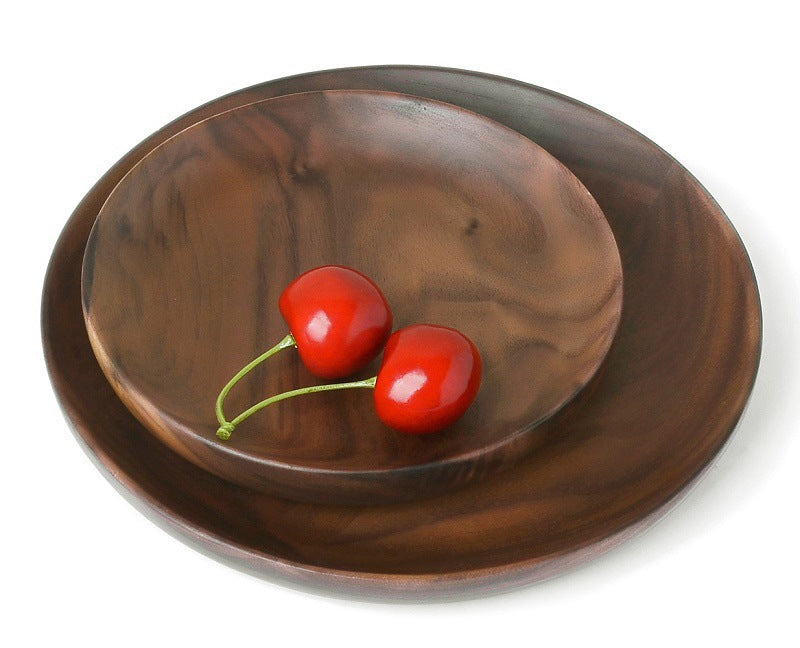 Black Walnut Round Fruit Plate