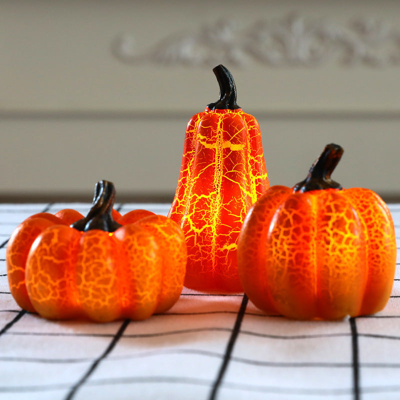 New Halloween Pumpkin Lantern Simulation Pumpkin LED Candle Lamp