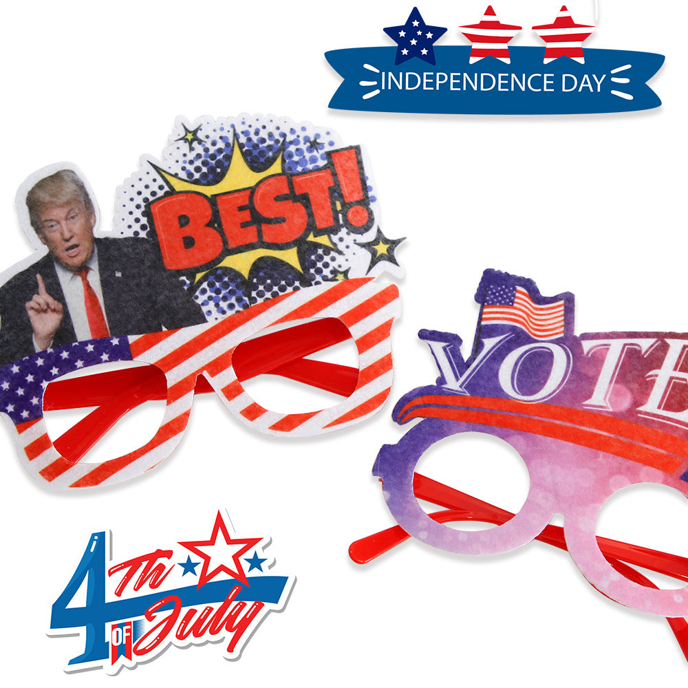 US Election Decorations Trump Glasses Presidential Election Souvenir