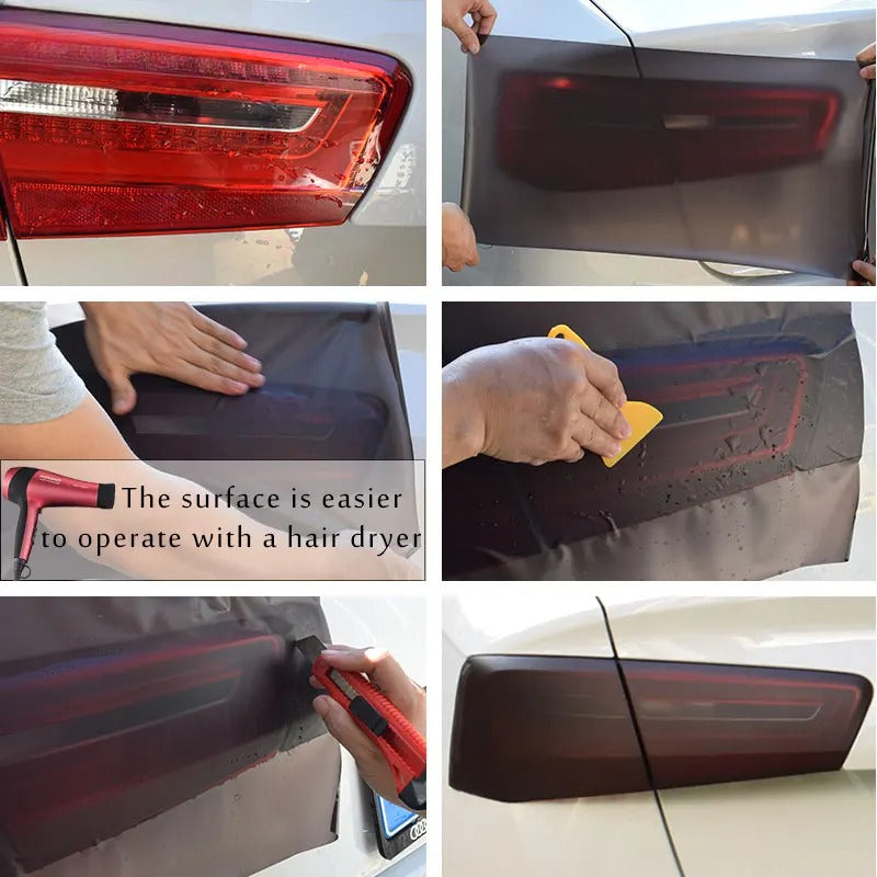 30cmx1m Auto Car Light Headlight Taillight Tint Vinyl Film Sticker Waterproof