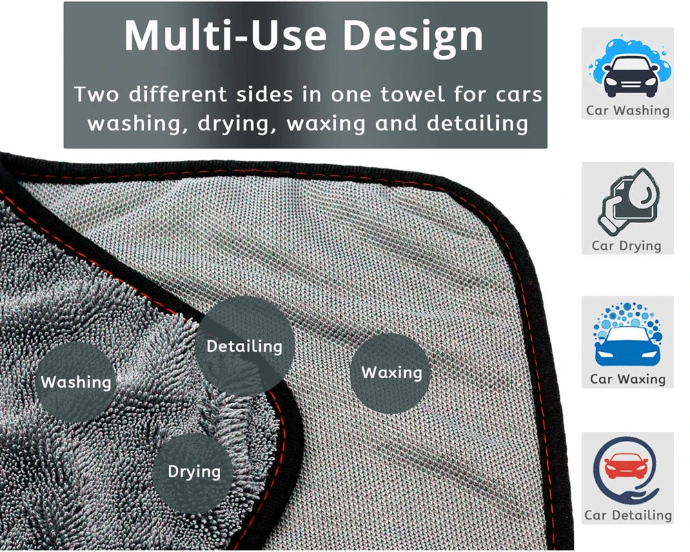 Microfiber Twist car wash towel Car Cleaning Drying Cloth towels