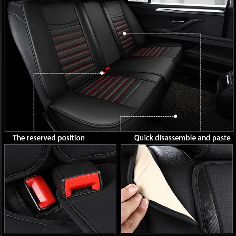 Car Seat Cover PU Leather Universal Automobiles Seat Covers Protect Cushion Interior Auto Front/Rear Chairs Cushions