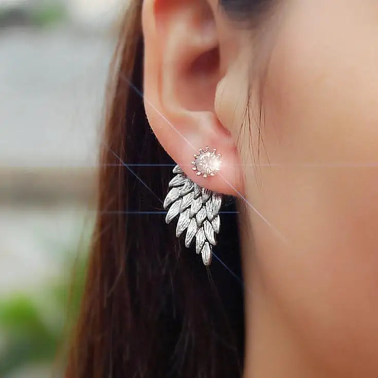 Crystal Flower Drop Earrings for Women Fashion Jewelry Rhinestones Earrings