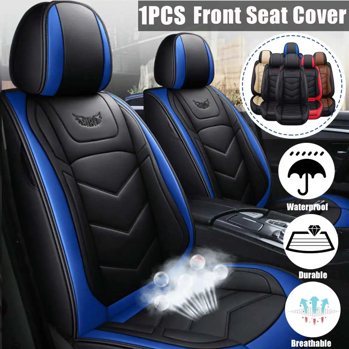 1Pcs Universal Car Seat Covers Set Front Rear Seat Covers Leather Cushion Car Chair Seats Protector Mat Car Accessories 4 Season