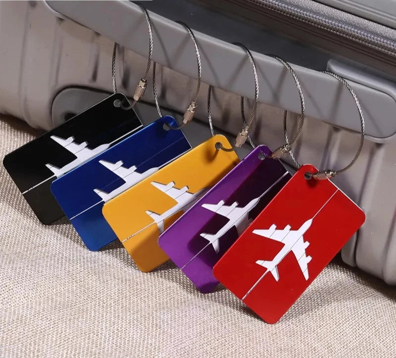 Creative Flying Aluminium Alloy Luggage Tag Suitcase ID Address Holder Baggage Boarding Tag Portable Label Bag