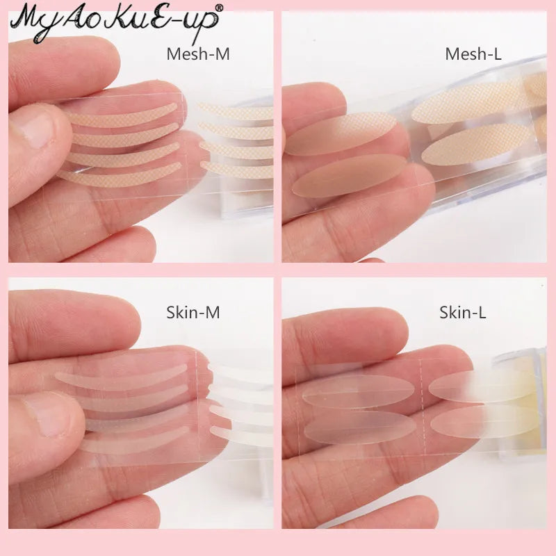 600Pcs/Box Big  Eyelid Tape Sticker Double Fold Self Adhesive Eyelid Tape Stickers S/L Makeup Clear Beige Invisible Tool