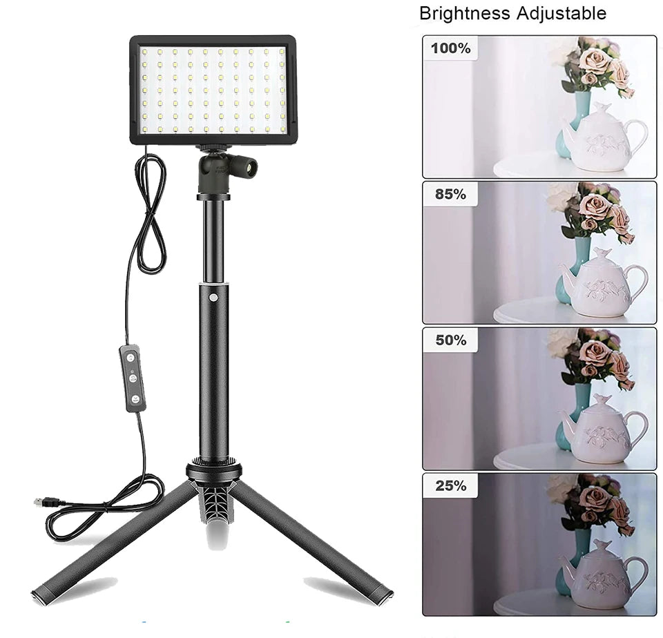 LED Photography Video Light Panel Lighting Photo Studio Lamp Kit For Shoot Live Streaming Youbube With Tripod Stand RGB Filters