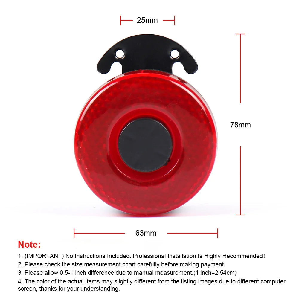 DC 12V-24V 105dB Auto Warning Siren Sound Alarm Horns With LED Beep Car BX102098