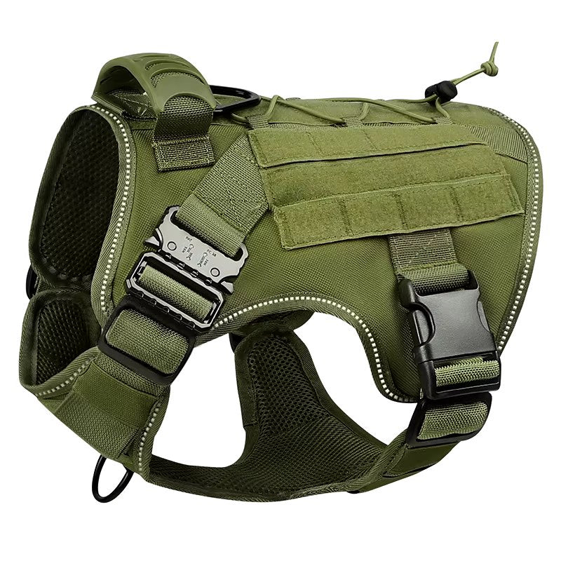 Tactical dog harness set Durable and Adjustable Military Police dog collar, leash and harness set