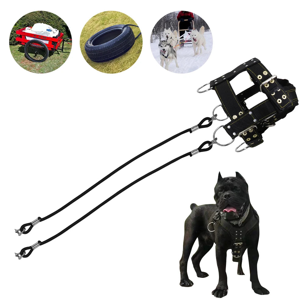 Dog Weight Pulling Harness Strong Nylon Pet Dog Training Harness Large Dogs