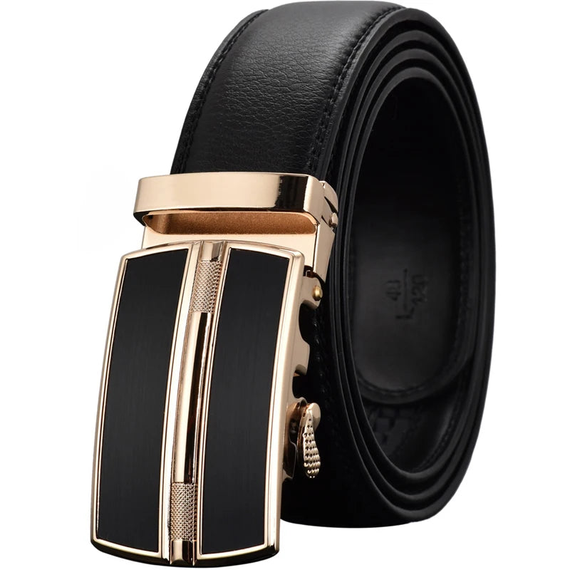 ZPXHYH Famous Brand Belt Men Top Quality Genuine Luxury Leather Belts for Men,Strap Male Metal Automatic Buckle men's belts blue