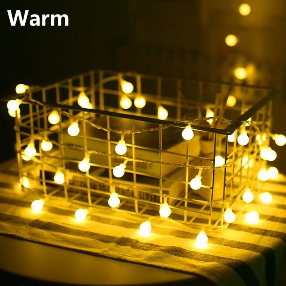 13M Ball LED String Lights Ball Chain Lights Garland Lights Bulb Fairy Lights