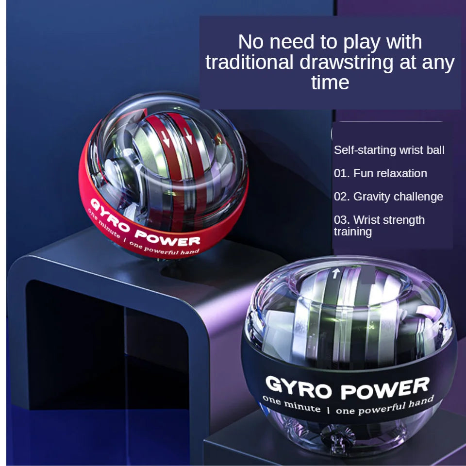 LED  Gyroscopic Power Wrist Ball Self-starting Gyro Ball Gyroball Arm Hand Muscle Force Trainer Exercise Strengthener