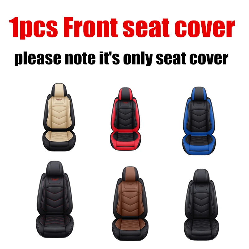 1Pcs Universal Car Seat Covers Set Front Rear Seat Covers Leather Cushion Car Chair Seats Protector Mat Car Accessories 4 Season