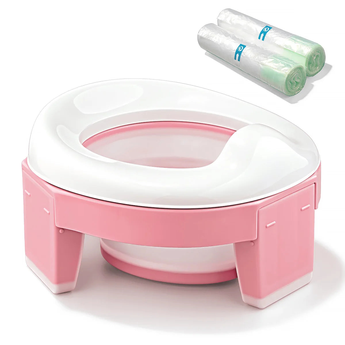 Portable Silicone Baby Potty Training Seat 3 in 1 Travel Toilet Seat Foldable Children Potty With Bags