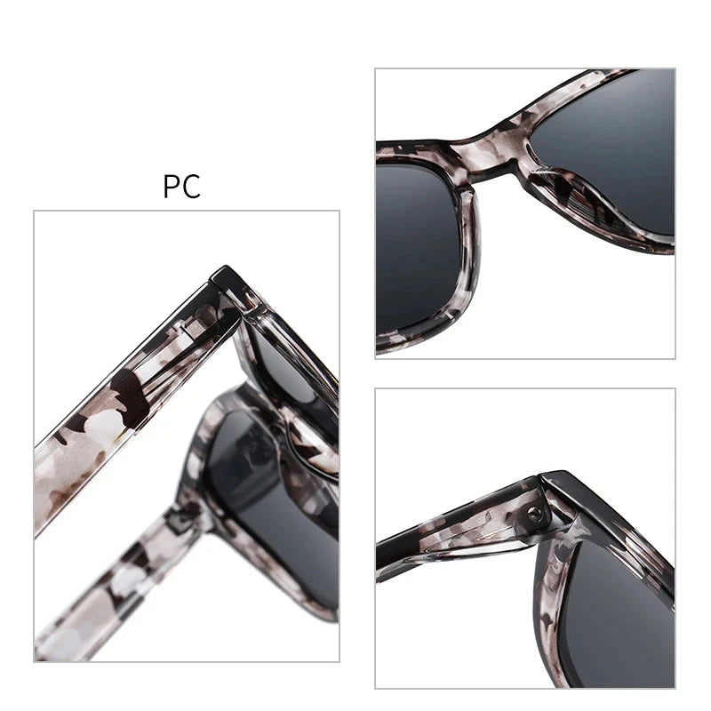 Women's Polarized Sunglasses Men Mirror UV400 Square Eyeglasses Frames