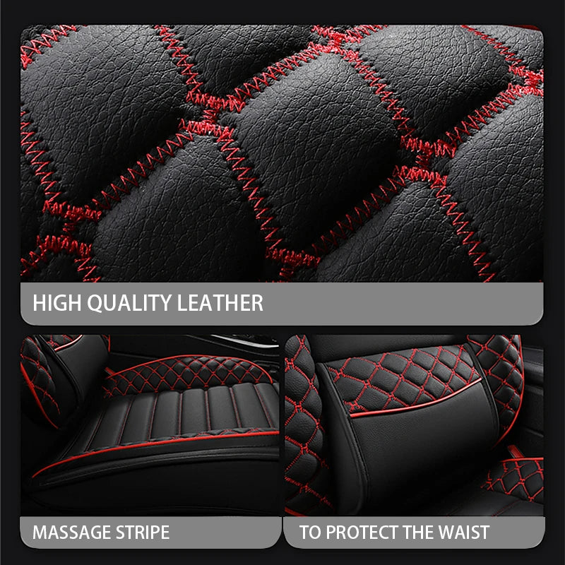 Car Seat Cover PU Leather Universal Automobiles Seat Covers Protect Cushion Interior Auto Front/Rear Chairs Cushions