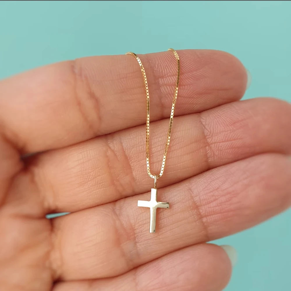 Cross chain pendant minimalist Christian necklace elegantcasual pendant necklace