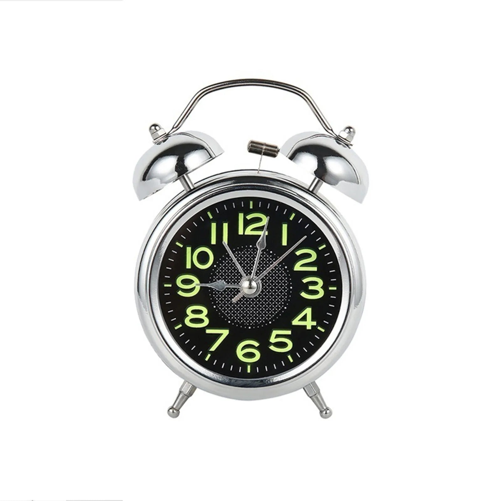 4 Inches Twin Bell Super Loud Alarm Clock With Nightlight For Heavy Sleepers Bed Desktop Student Decor Reloj Despertador