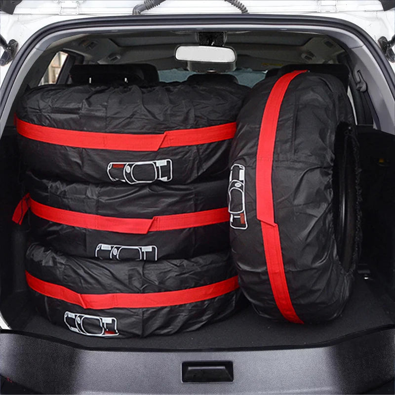 Universal Car Spare Tire Cover Case Polyester Auto Wheel Tires Storage Bags Vehicle Tyre Accessories Dust-proof Wheel Protector