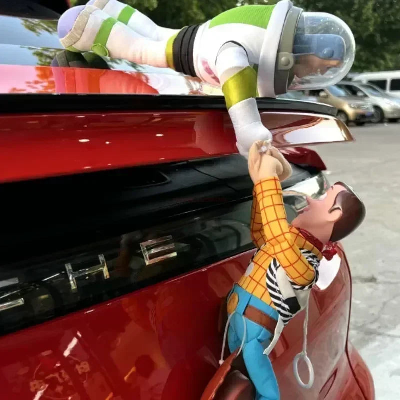 Funny Dolls Buzz Lightyear Rescue Woody Plush Dolls Auto Car Exterior Decoration