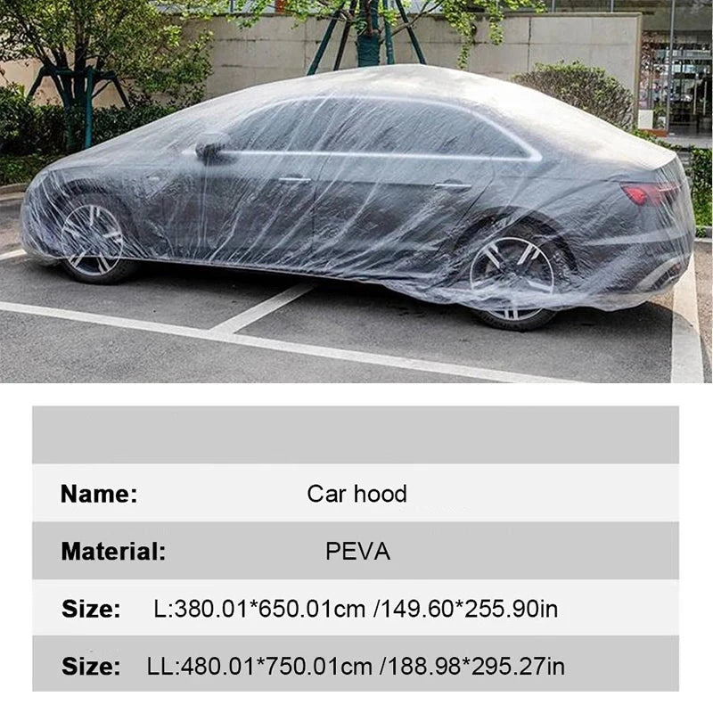 Disposable Car Cover Indoor Dustproof PEVA Car Cover Transparent Soft Scratch-Free