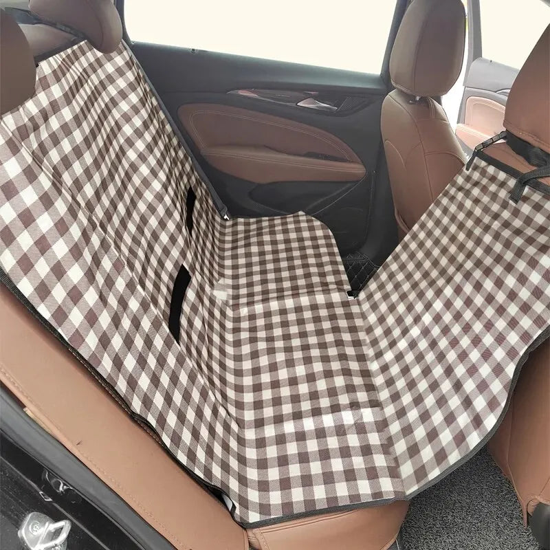 Dog Car Seat Cover Mat Waterproof Rear Back Pet Dog Car Seat Cover Mats Hammock Protector with Safety Belt Transportin