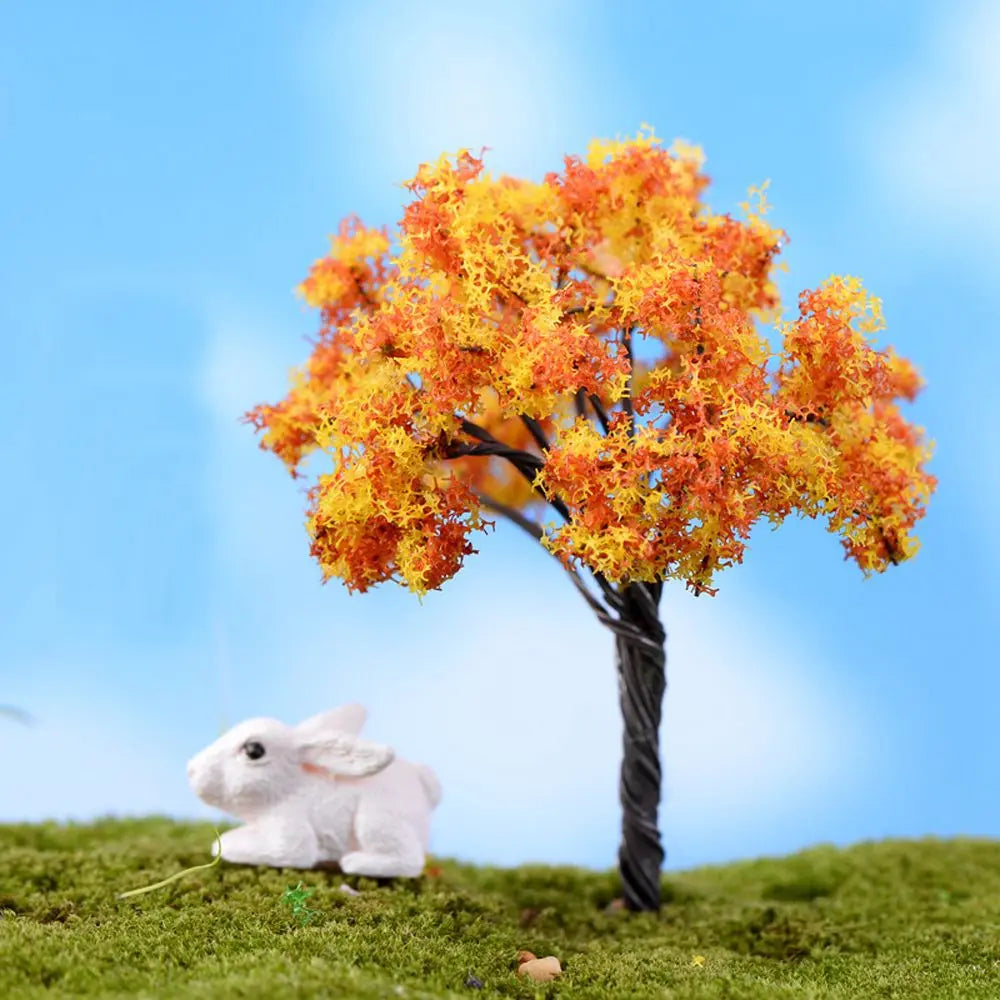 2PC Plastic Mini Simulation Trees Sakura Miniatures Micro Landscape Setting