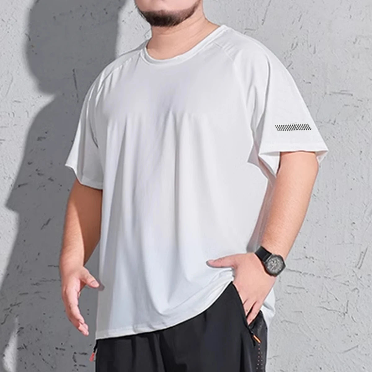 Sport T-shirt Men Plus Size 7XL Outdoor Quick Dry Running Hiking Cycling T-shirt