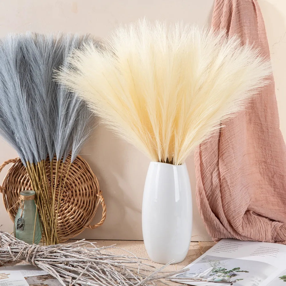 5Pcs 55cm Artificial Pampas Grass Bouquet Home Decoration Fake Flower