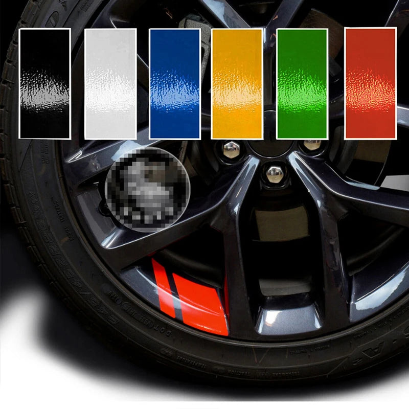 6/4PCS Reflective Car Wheel Decal Sticker Pressure Adhesive Car Stickers Wheel